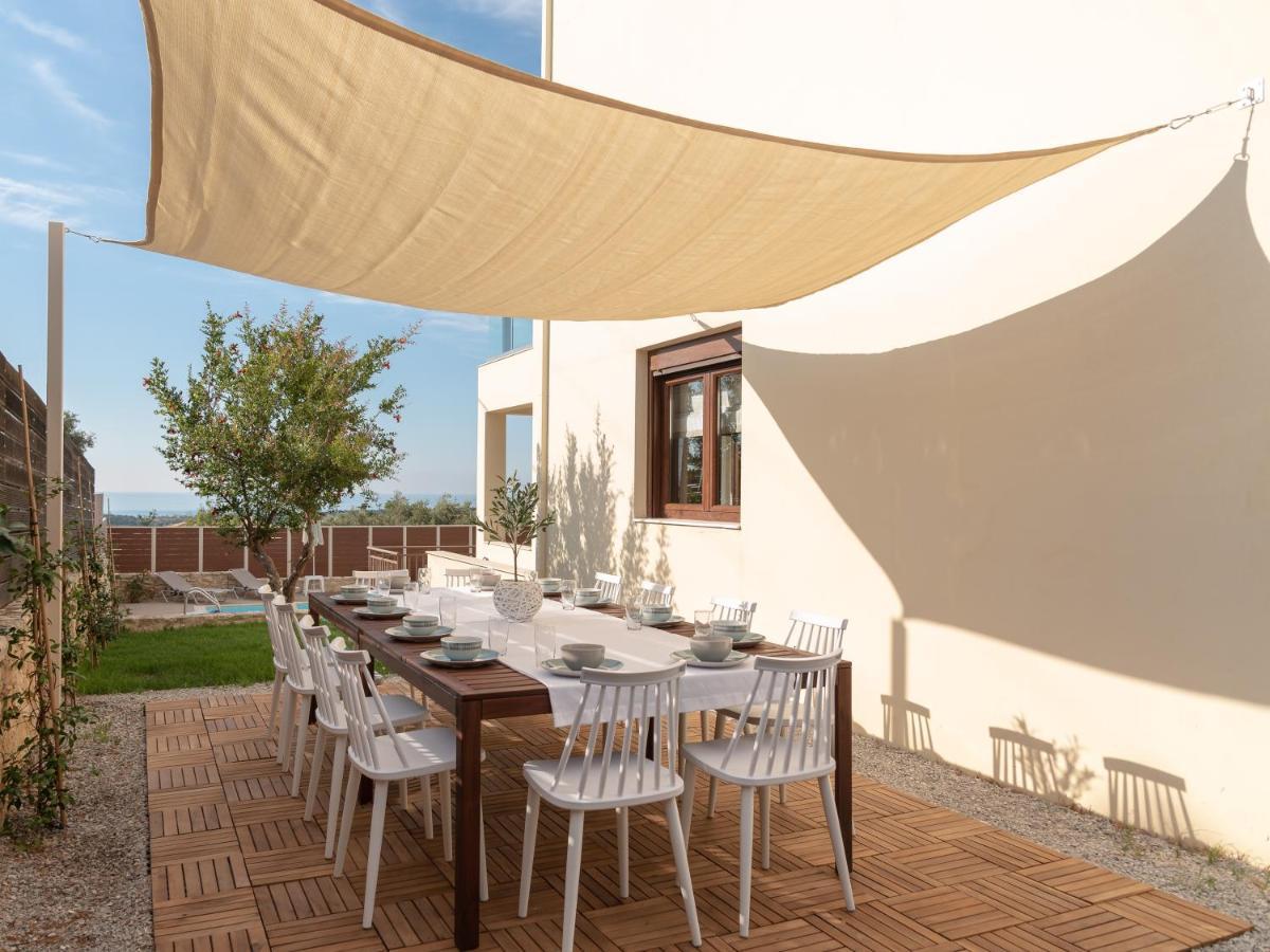 Family Villa Rousa In Rethymno With Pool, Bbq And Kids Area Loutra Exterior foto