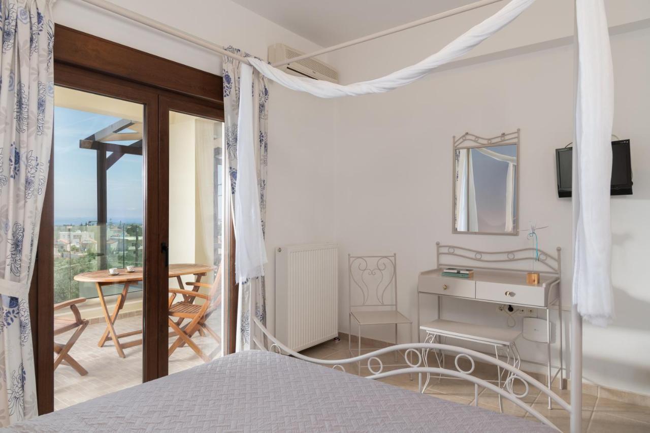 Family Villa Rousa In Rethymno With Pool, Bbq And Kids Area Loutra Exterior foto