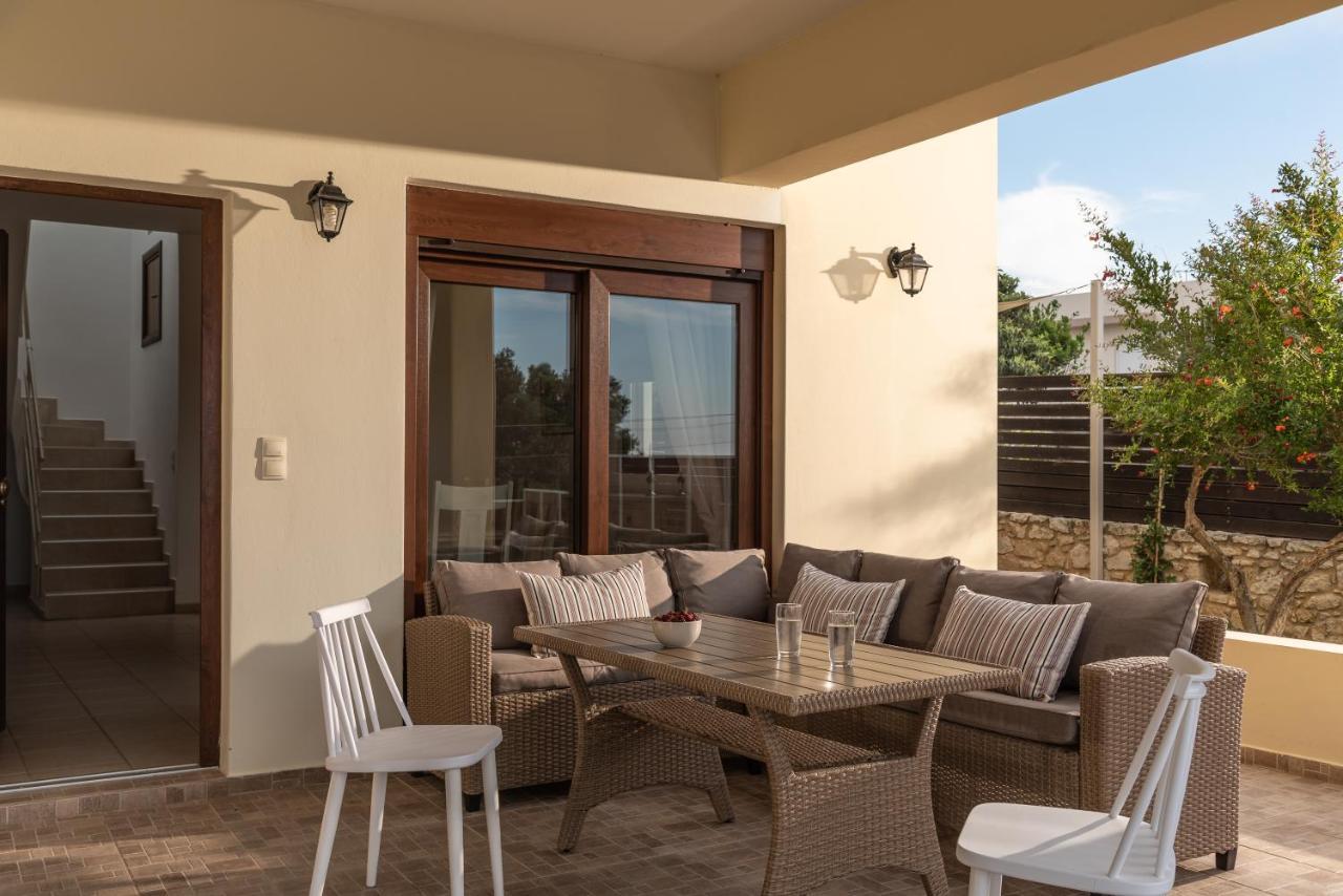 Family Villa Rousa In Rethymno With Pool, Bbq And Kids Area Loutra Exterior foto