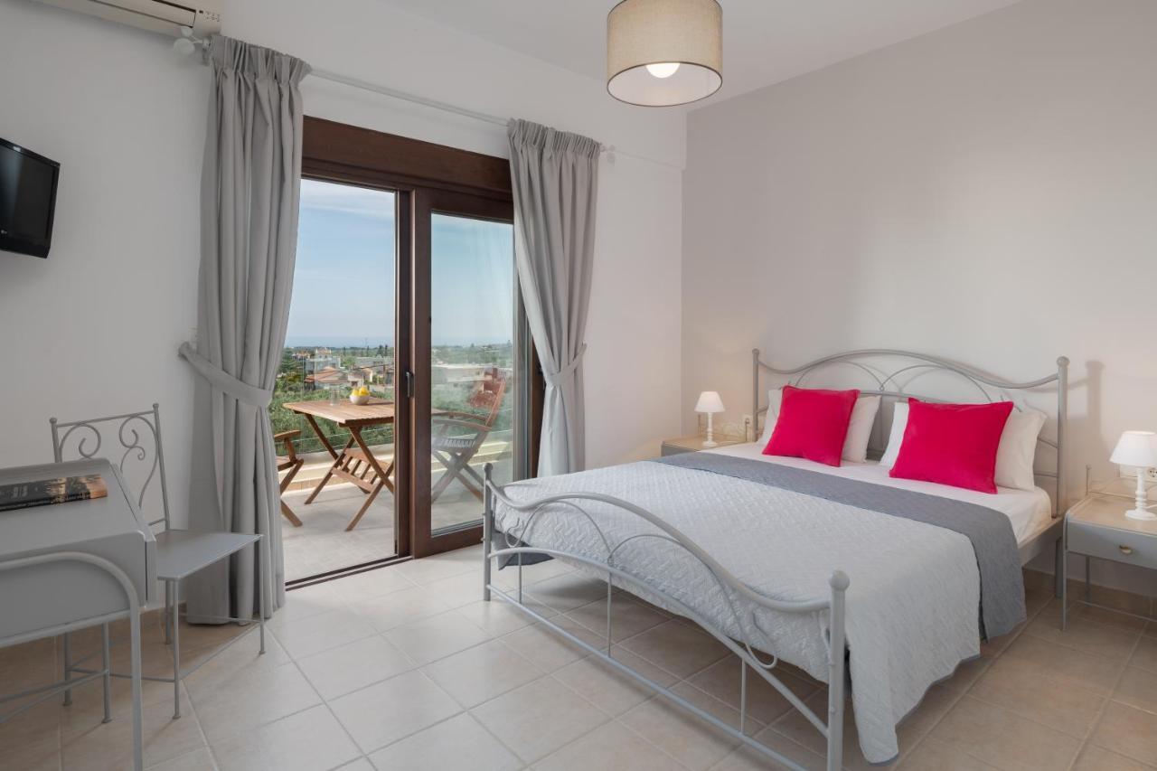 Family Villa Rousa In Rethymno With Pool, Bbq And Kids Area Loutra Exterior foto